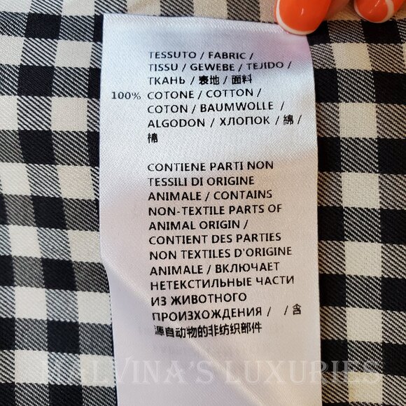 GUCCI SHIRT MENS WHITE BLACK PLAID PRINT COTTON CLASSIC - Picture 9 of 9